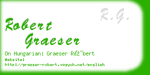 robert graeser business card